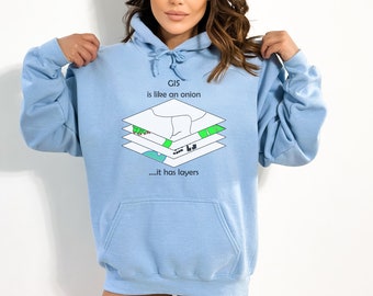 GIS is like an onion hoodie - GIS Unisex Heavy Blend Hooded Sweatshirt - GIS Gift - Stay warm with a geographic information systems Hoodie