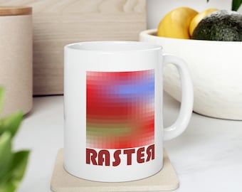 GIS Raster Ceramic Mug 11oz - gis Professional mug - gis Student Mug - igs Gift - field survey mug - Geographic Information  - spatial data