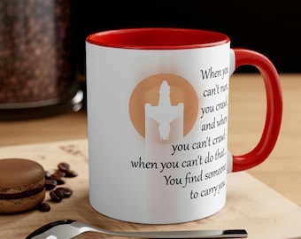 If you cant run, crawl  Accent Coffee Mug, 11oz - Firefly quote coffee mug, Sci-fi fan coffee mug, serenity fan gift, firefly tv show gift,