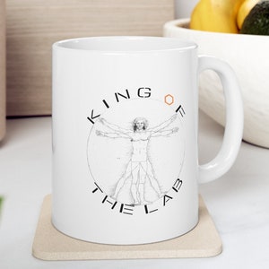 King of the Lab Mug - Jeffersonian Logo, Bones TV Show Inspired Ceramic Mug 11oz