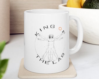 King of the Lab Mug - Jeffersonian Logo, Bones TV Show Inspired Ceramic Mug 11oz