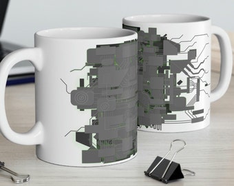 Borg Circuitry Mug 11oz  - Trekkie Mug - Sci-Fi fan Mug - Borg Queen Mug - Assimilation Mug - Gift for Trekkie - Gift for Her - Gift for Him