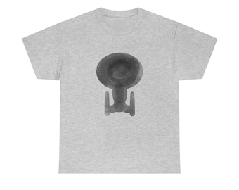 Enterprise Top-Down Silhouette T-Shirt - geek Shirt - minimalistic enterprise t-shirt