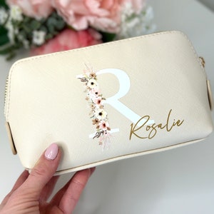 Personalisierte Kosmetiktasche mit Name | Beauty bag | Kulturtasche | Schminktasche | Geschenk für Frau | Mama |Freundin