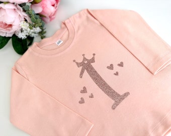 Langarmshirt zum 1.Geburtstag | Geburtstagsshirt für Kinder | Outfit zum ersten Geburtstag | First Birthday | Wunschname