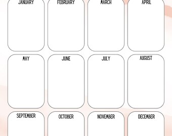 Aesthetic beige monthly calendar at a glance!