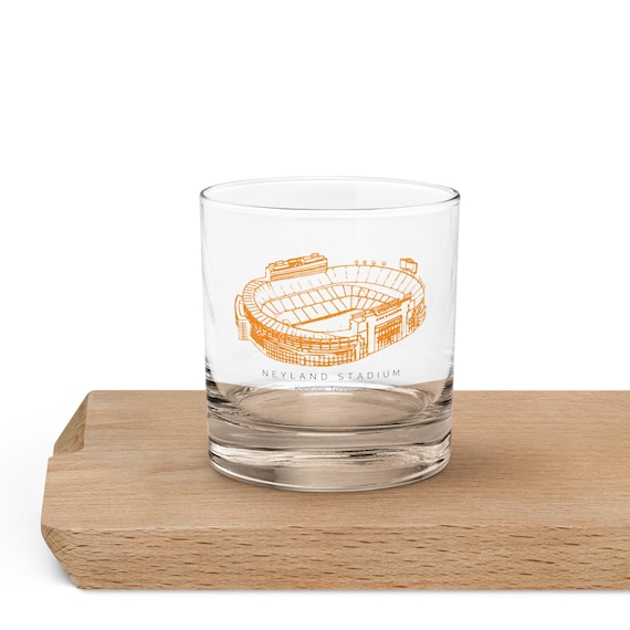 Neyland stadium Whiskey Glass, Tennessee volunteers glass,Tennessee Rocks Glass,Vols Whiskey Glass,Tennessee Gift, gift for Tennessee fan