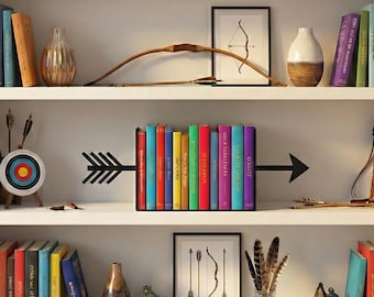 Arrow Metal Bookend, Bookends,Book end, Book Holder,Book Support, Sujetalibros, Book Stand, Bookshelf, Gift Bookend,Buchstützen