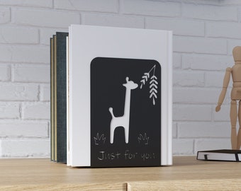 Nordic Metal Giraffe Bookend,Scandinavian Bookends,metal bookends, book holder,Bookshelf, Gift Bookend,Buchstützen,Birthday Gift,Bookstand