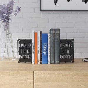 GOT Hold The Book Bookend, Metal Bookend, Bookends, Book Holder,Book Support, Sujetalibros, Book Stand, Bookshelf, Gift Bookend,Buchstützen