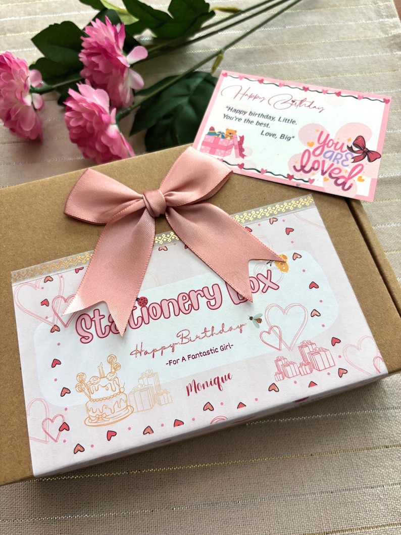 Coffret cadeau de papeterie personnalisée : carnet à motifs floraux, feuilles de papier à lettres, autocollants, marque-pages, mini-calendrier image 18