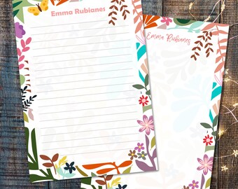 Personalized Kids Stationery Set: Jungle Letter Writing Papers with Envelopes
