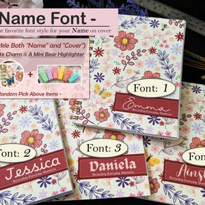 Coffret cadeau de papeterie personnalisée : carnet à motifs floraux, feuilles de papier à lettres, autocollants, marque-pages, mini-calendrier image 3