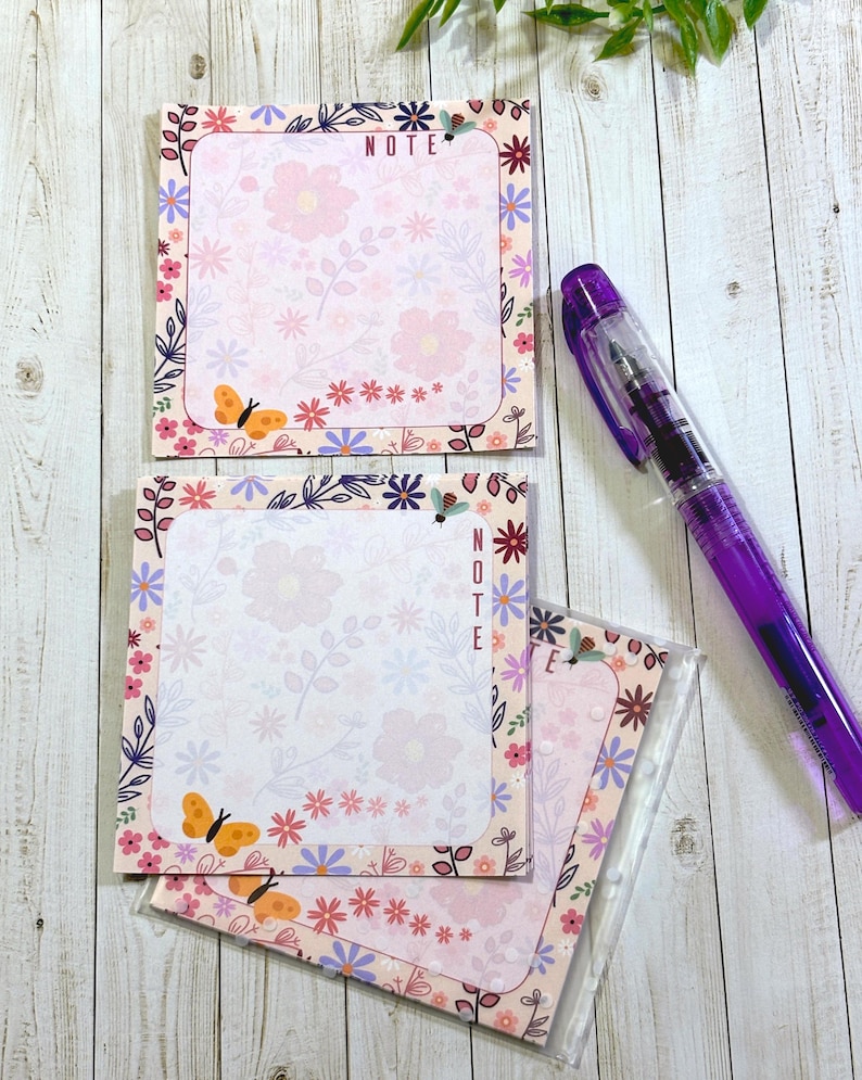 Coffret cadeau de papeterie personnalisée : carnet à motifs floraux, feuilles de papier à lettres, autocollants, marque-pages, mini-calendrier image 9