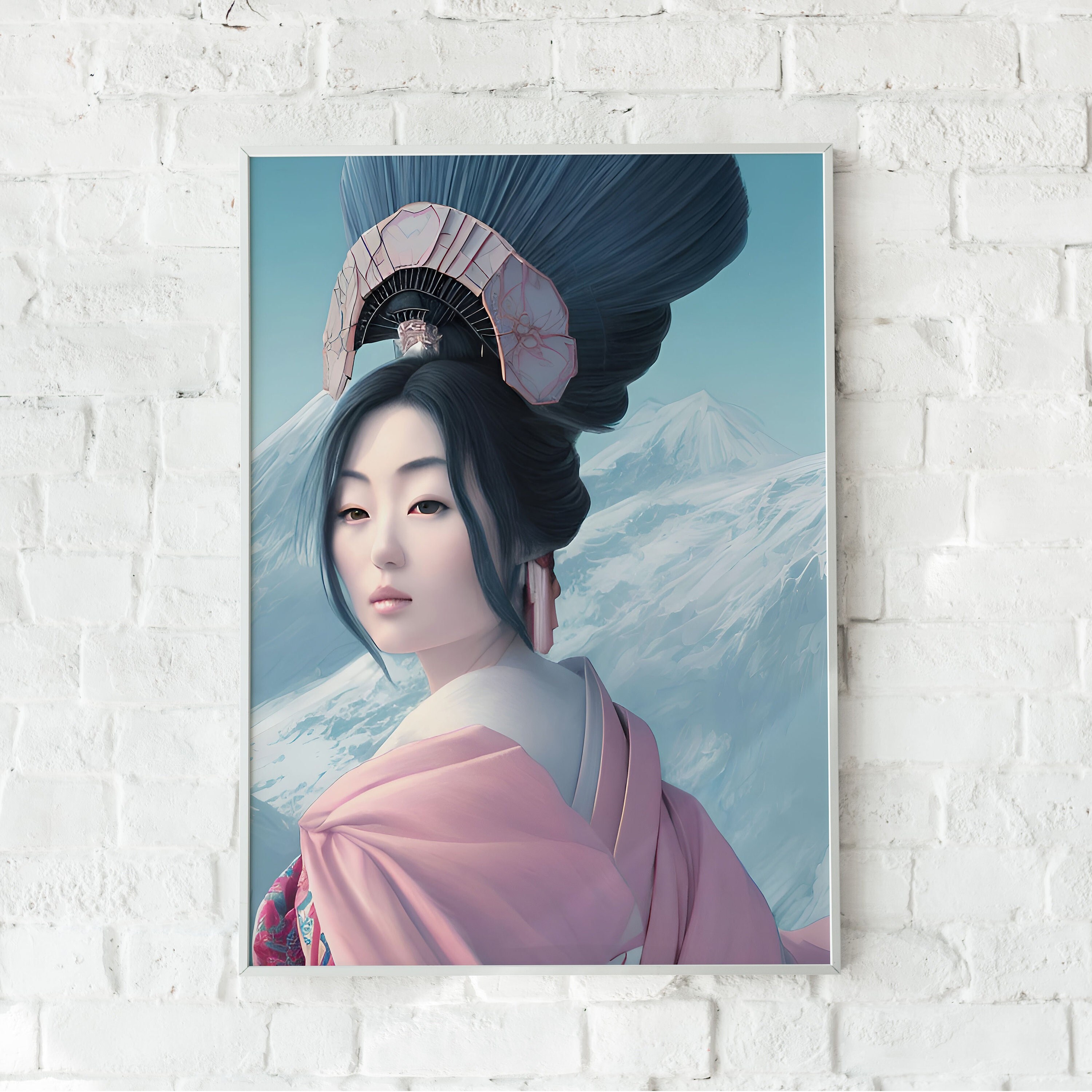 Geisha Art Print - Japanese Woman Artwork for Home Decor | Anime Style ...