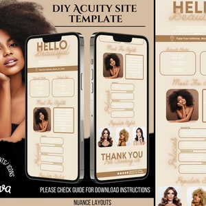 Acuity Scheduling Template - Booking Site Template - Acuity Design - Hair Stylist - Make Up Artist - Squarespace Scheduling - Acuity Site