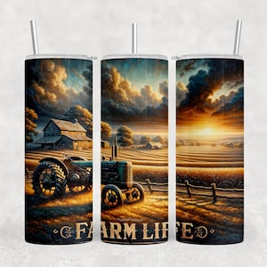 Life is Better on the Farm Life 20 oz Skinny Tumbler Sublimation Design Digital Download PNG Instant DIGITAL, Barn Rustic Ranch Tumbler Wrap