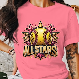 All Stars Softball Png Design, Softball Team Sublimation Png, Sport Png, Girls Softball png, Game day png, Softball PNG