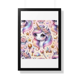Kawaii Unicorn Digital Paper: Pastel Rainbow Glitter Pattern (Digital Download