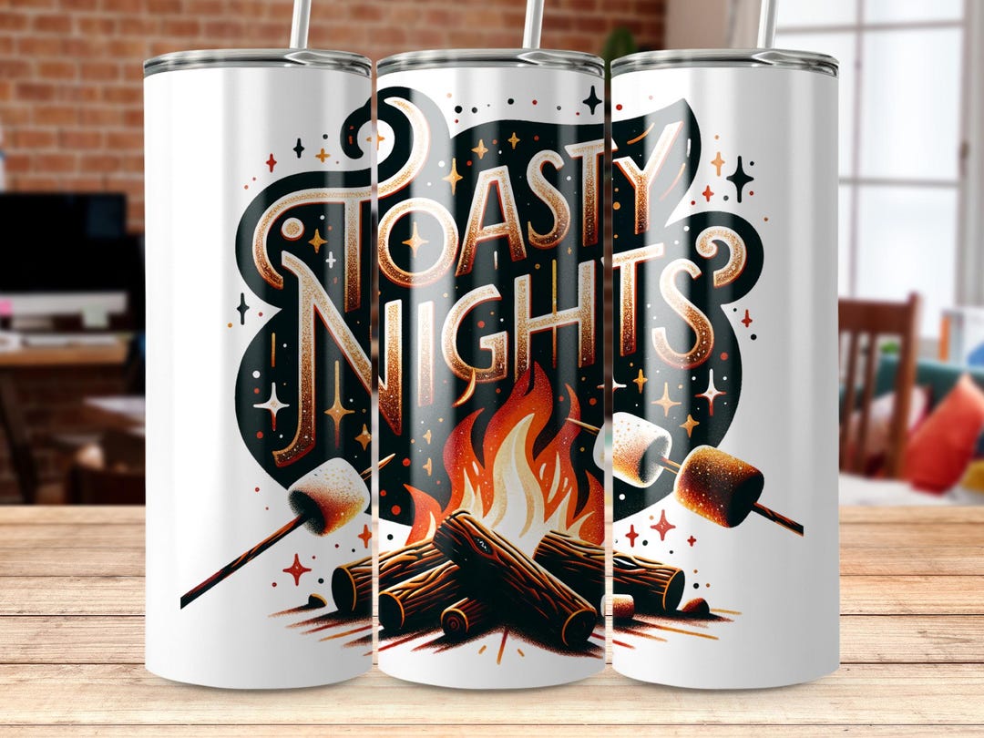 Toasty Nights Campfire Design: Marshmallows and Glowing Fire - Etsy