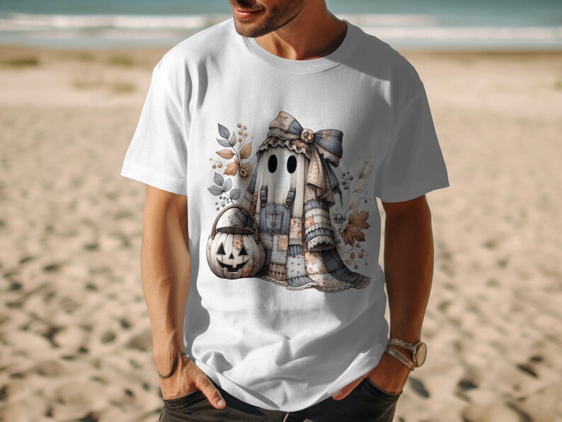 Men's Graphic Tee with Unique Fairy Tale House Design, Artistic Casual Beach Shirt