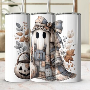 Rustic Farmhouse Gnome Tumblers, Autumn Leaves Design, Stainless Steel Insulated Cup