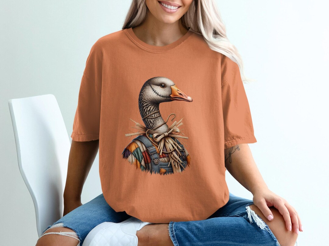 Herbst-Vogelscheuche Kostüm Für 58,4 Cm Gänsestatue – Polyester-Outfit Mit Hut, Für Terrasse & Garten-Deko