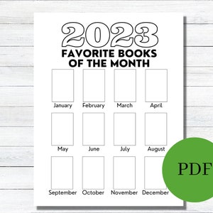 Favorite Books Read 2023 Tracker