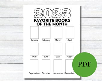 Favorite Books Read 2023 Tracker