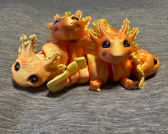 Fidget Mini Axolotl Articulated 3-D printed toy