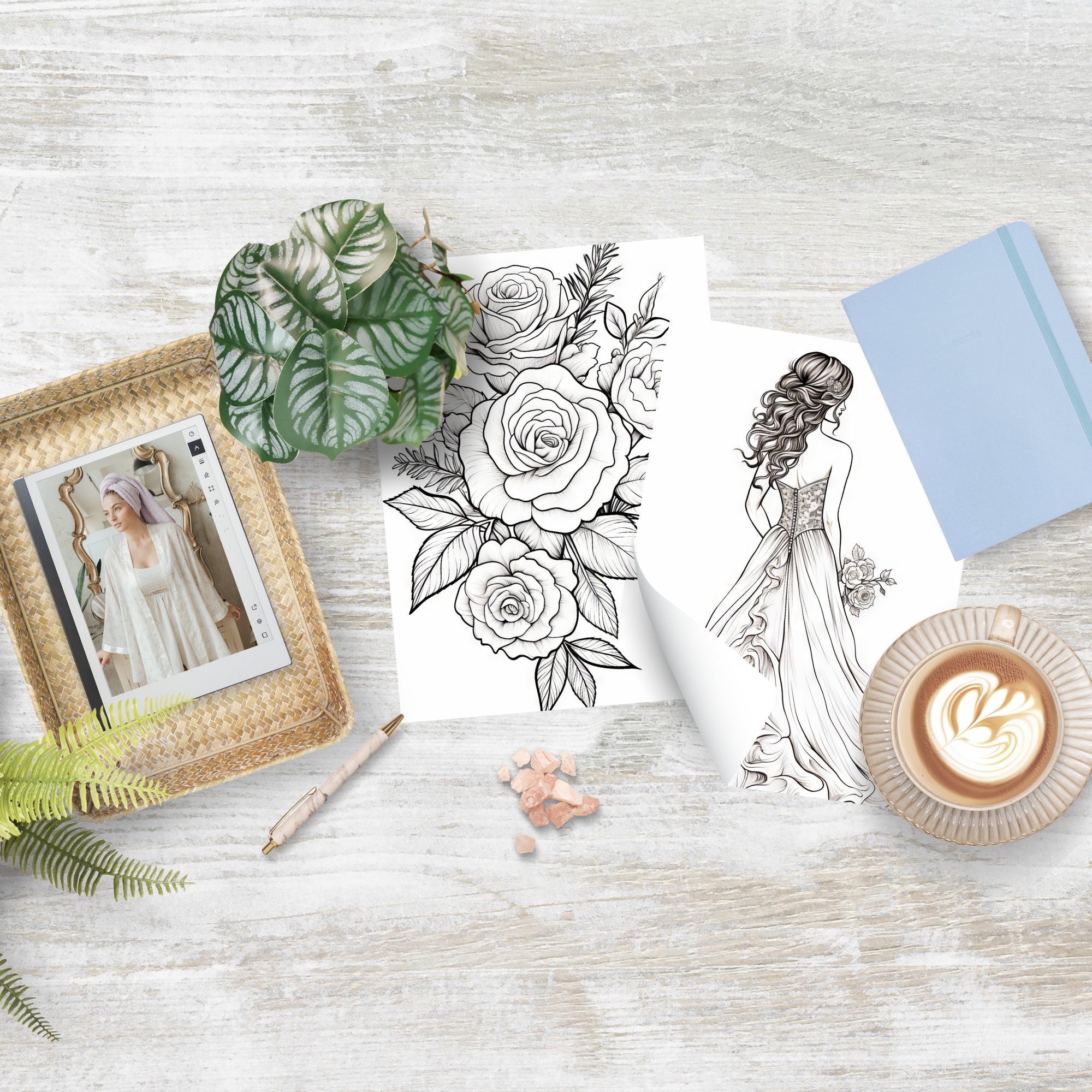 Wedding Coloring Pages, Simple Coloring Book, Printable Coloring Pages