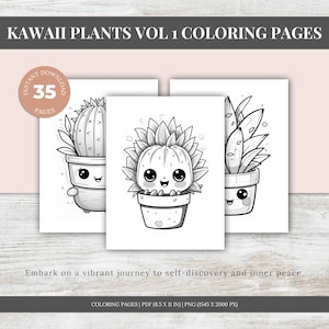 Kleurplaten Kawaii planten Eenvoudige ontwerpen voor kinderen en volwassenen pdf