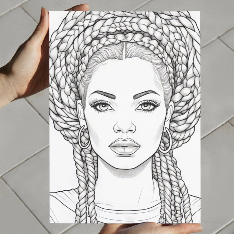 25 Girls Coloring Pages, Simple Coloring Book, Printable Coloring Pages