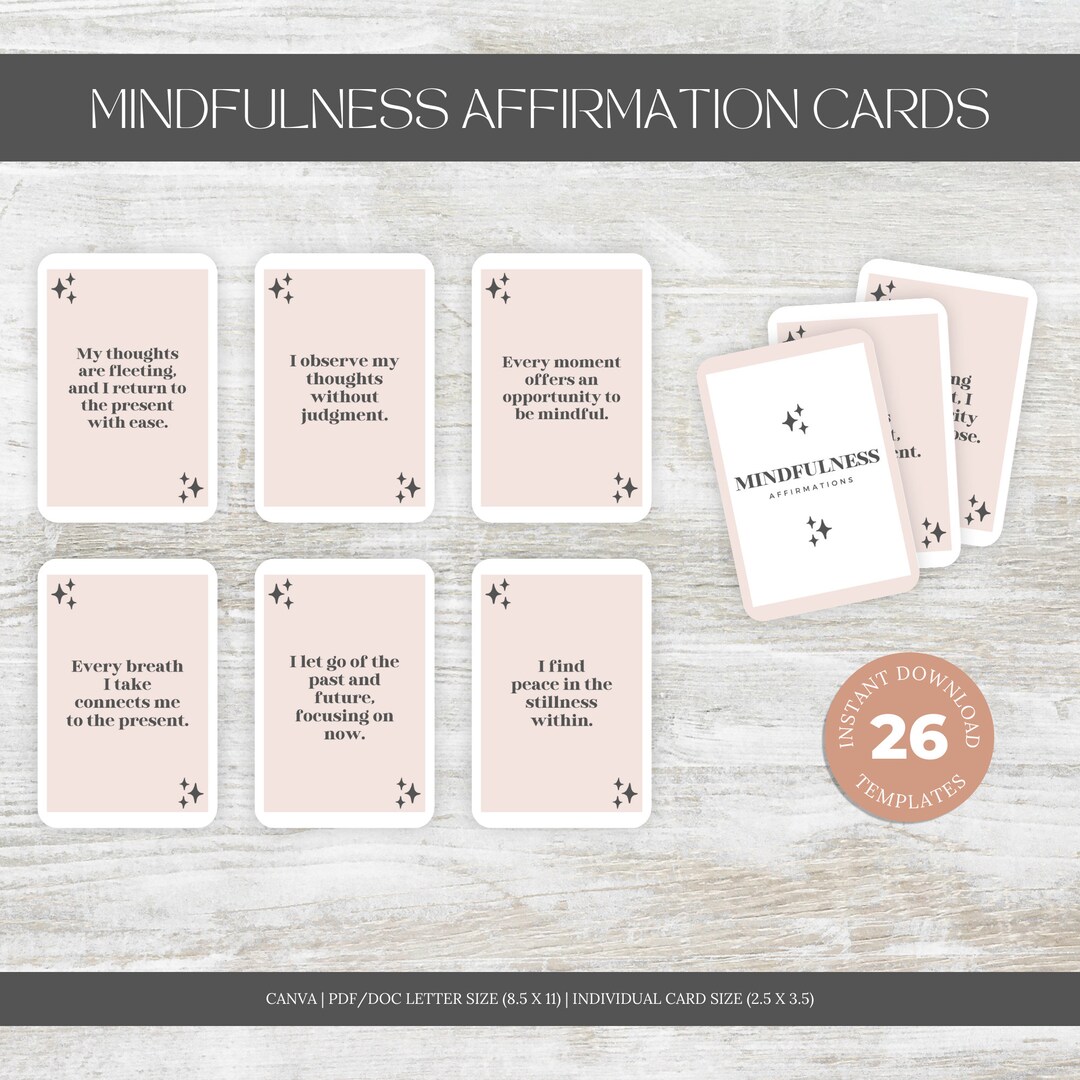 Printable Affirmation Card Deck for Women Vision Board Printable Cards ...
