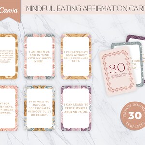 Intuitive Esskarten Printable PDF Achtsames Essen Gesunde Ernährung Lebensmittel Bewusstes Essen Emotionale Essstörung Kommerzielle Nutzung