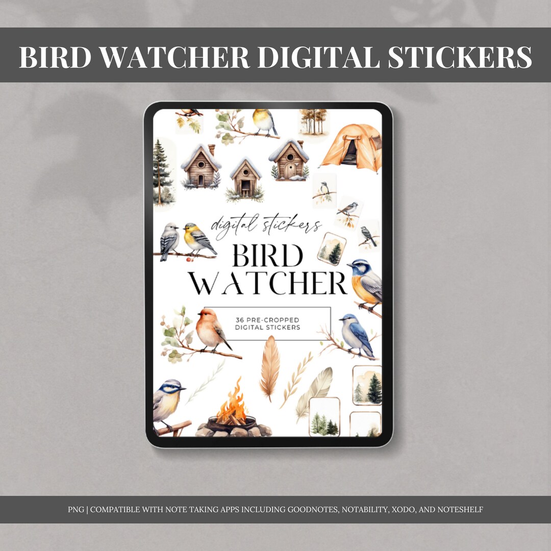 Bird Digital Sticker Book Aesthetic Stickers for Daily Planner or Self ...