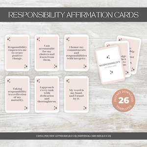 Printable Affirmation Card Deck for Women Vision Board Printable Cards for Law of Attraction Manifesting Kit Self Care Printable Self Love
