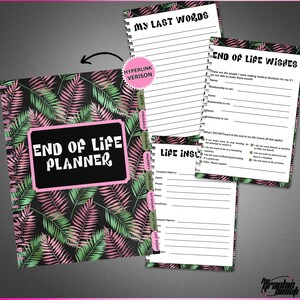 Fillable End of Life Planner, Editable Last Wishes Planner, Estate ...