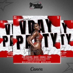 Editable Club Flyer, Valentines Day Flyer DIY Template Design, Event Flyer, Party Invitation Flyer, Stripper Party Flyer, Adult Party Flyer