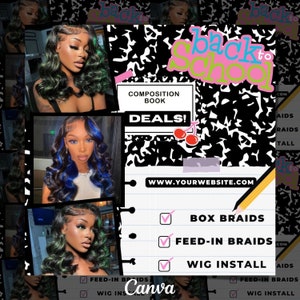 Flyer de la rentrée scolaire, conception de Flyer DIY, Flyer coiffure, Flyer pour cils, Flyer paquets de cheveux pour l'école, Flyer de vente, Modèle de Flyer d'entreprise tout prêt
