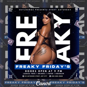 Freaky Friday V5 Flyer, Club Flyer, Event Flyer, Party Flyer, Stripper Party Flyer, Invitation Flyer, Adult Party Flyer