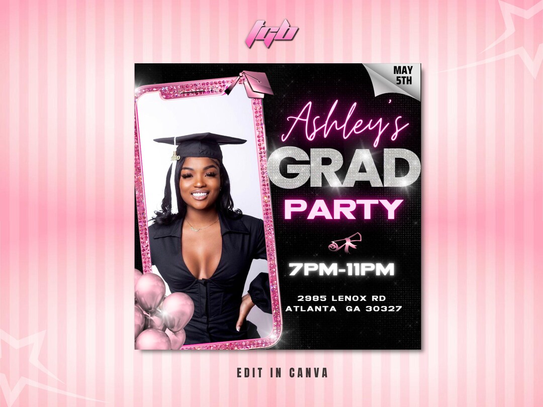 Grad Week Flyer Graduation Party, Graduation Flyer, Editable Template, Graduation ...
