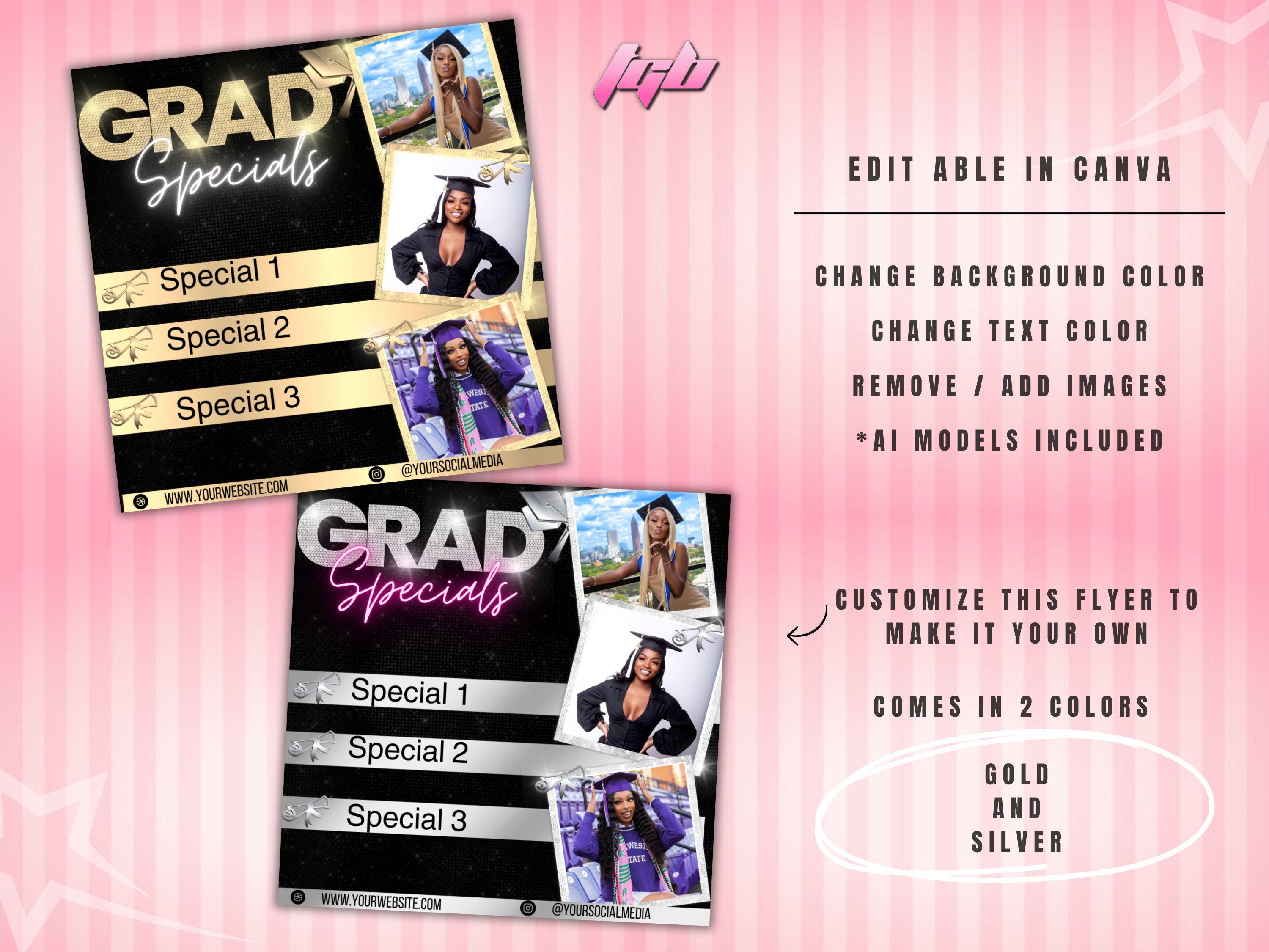Graduation Makeup Special Flyer, Grad Makeup, Graduation Lashes Flyer ...