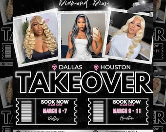 Traveling Beauty Stylist Flyer, Booking Hair Lash, Instagram Template, Traveling Beauty Template, Digital Flyer