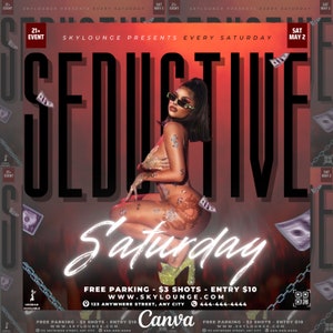 Club Flyer, DIY Flyer Template Design, Event Flyer, Party Invitation Flyer, Stripper Party Flyer, Adult Party Flyer