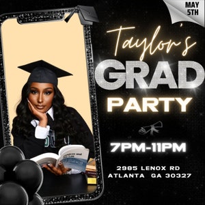 Graduation Party, Graduation Flyer, Editable Template, Graduation ...