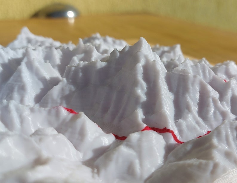 3D MAP. Your trek or trip in an original and unique 3D print A surprising sculpture for an unforgettable gift. image 8