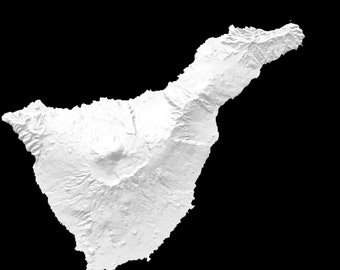 Tenerife - 3D model in standard STL format for 3D printers and CNC milling machines