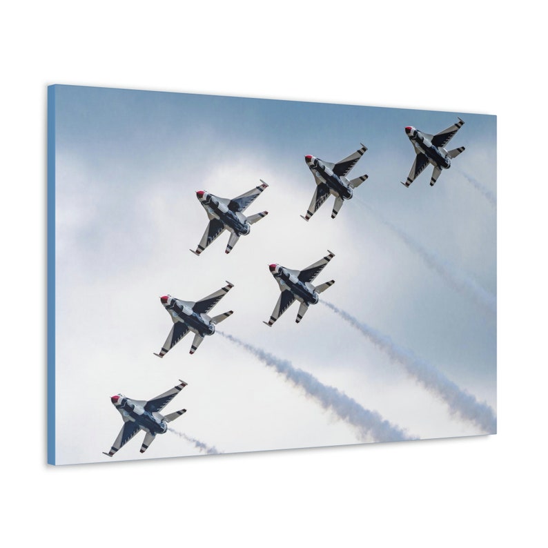 USAF Thunderbirds Delta Formation F16 Falcon Viper Aviation Wall Art