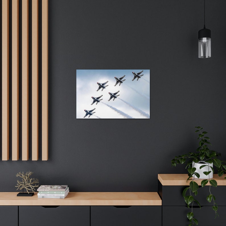 USAF Thunderbirds Delta Formation F16 Falcon Viper Aviation Wall Art